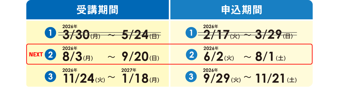 イーオンのオンライン英検®直前コース スケジュール