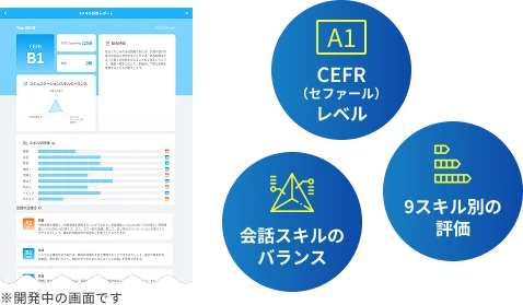 CEFR（セファール）レベル、9スキル別の評価、会話スキルのバランス